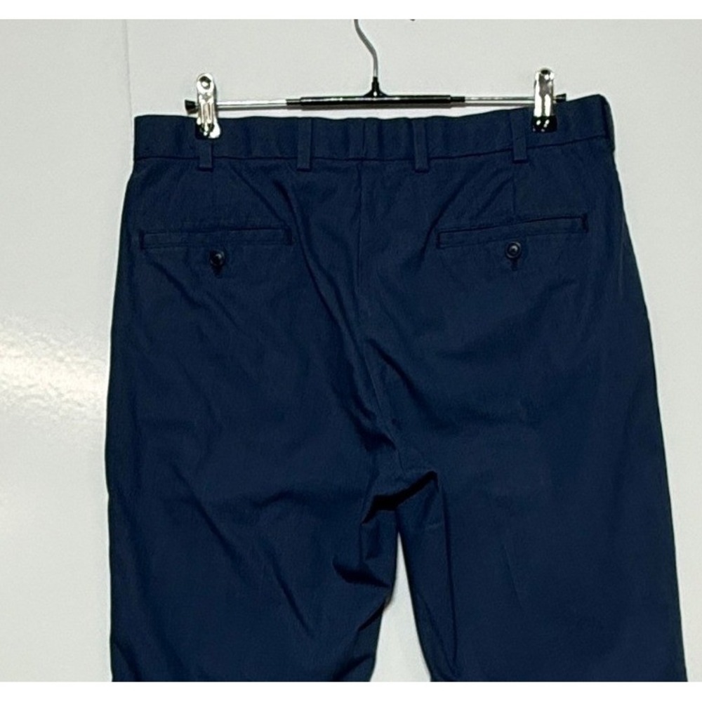Brooks Brothers Clark Pants Mens 35X32 Blue Plaid Advantage Chino Supima Stretch - Picture 6 of 9